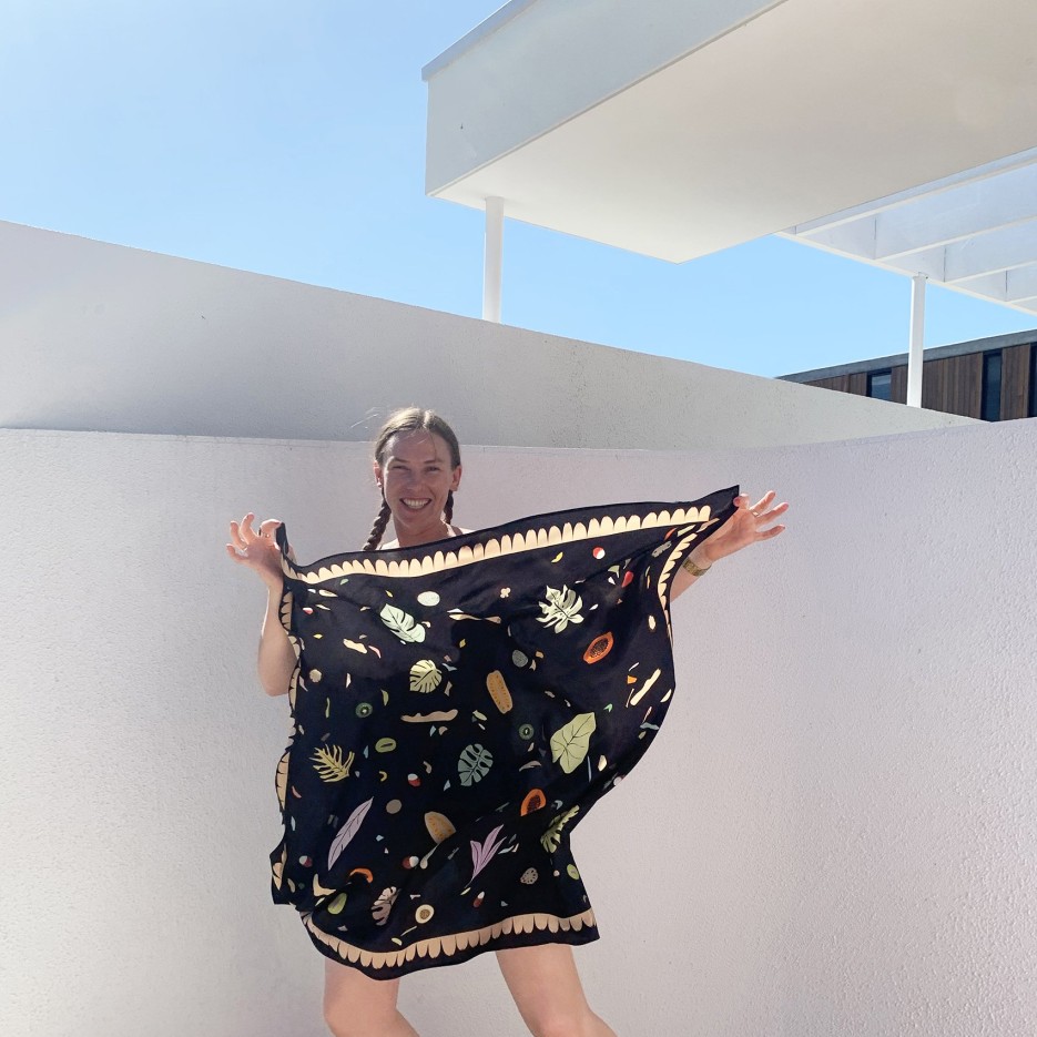 Image of Troppo Scarf XL - 100% Silk Crepe de Chine