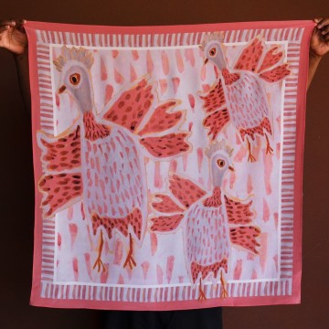 Image for Tangentyere Silk Scarf - Thepa Ntjaarra (Birds)