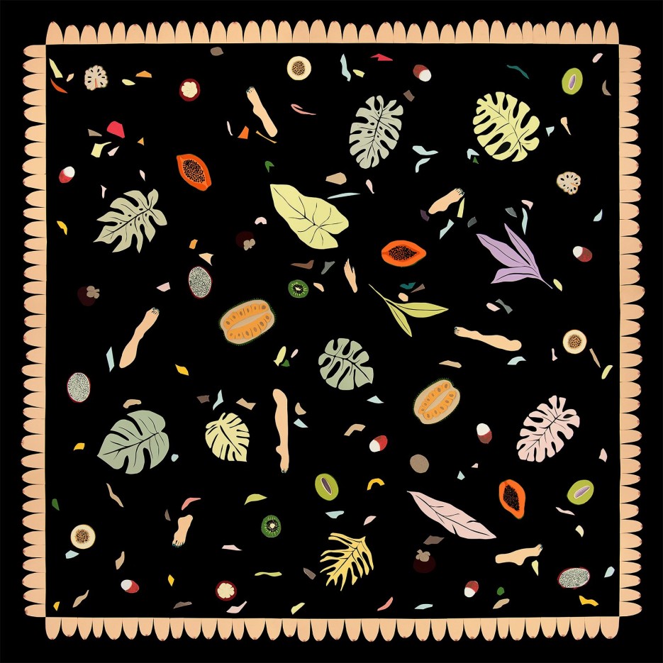 Image of Troppo Scarf XL - 100% Silk Crepe de Chine