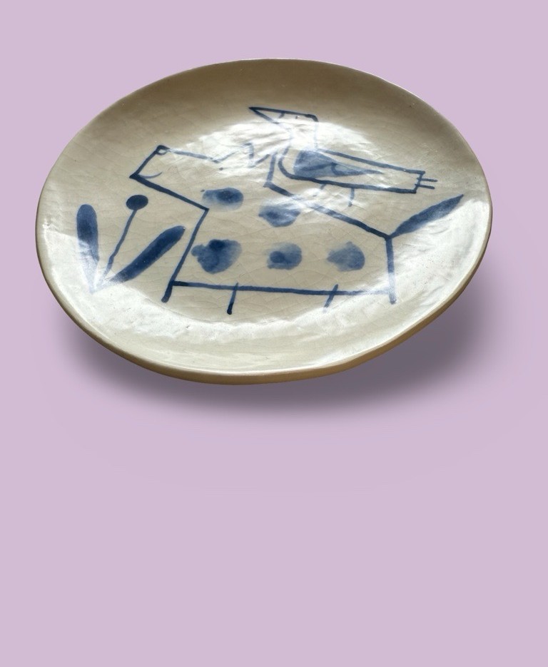 Image of Anthea Carboni | Small Plate Dog and Bird P11