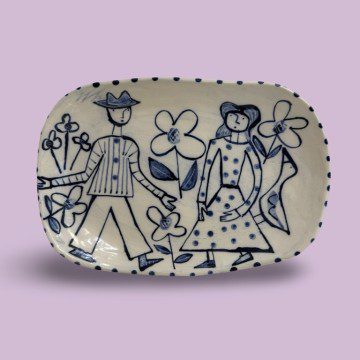 Image for Anthea Carboni | People with Flowers Platter