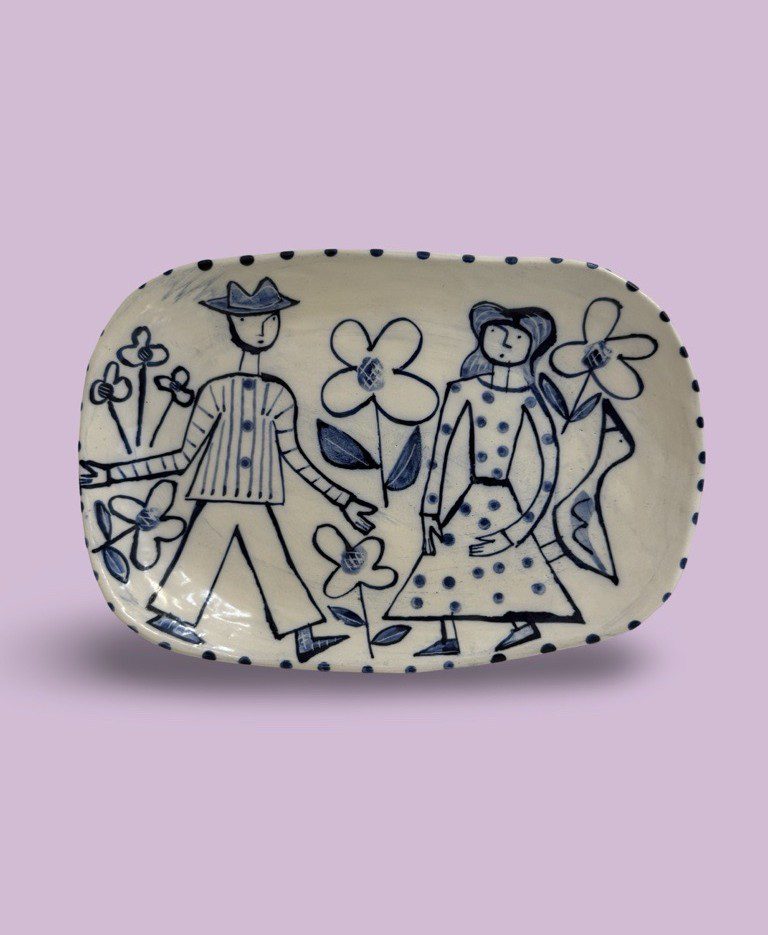 Image of Anthea Carboni | People with Flowers Platter