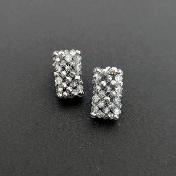 Image for PC Winter Cuboid Earrings | Japanese Glass Beads