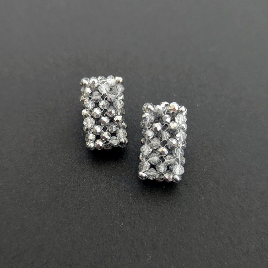 Image of PC Winter Cuboid Earrings | Japanese Glass Beads