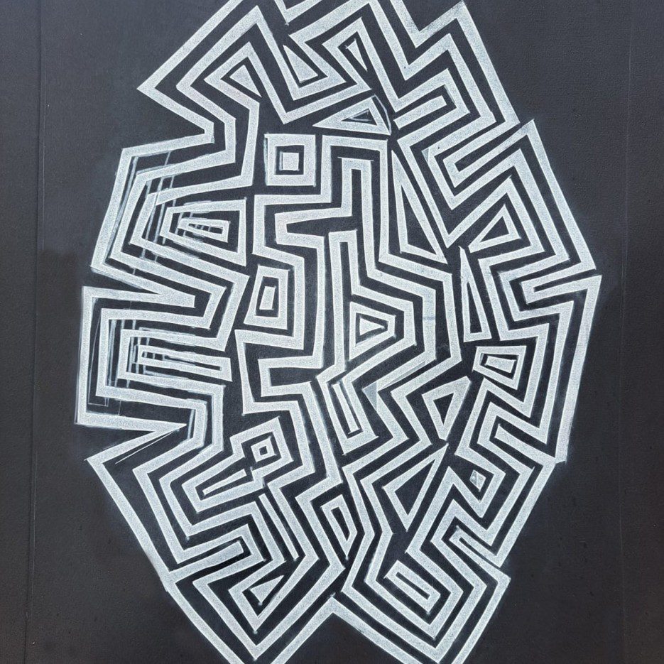 Image of White on Blak (unframed)