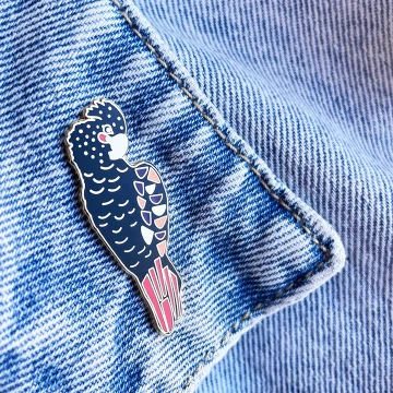 Image for Enamel Pin | Red- Tail Black Cockatoo (BPC)
