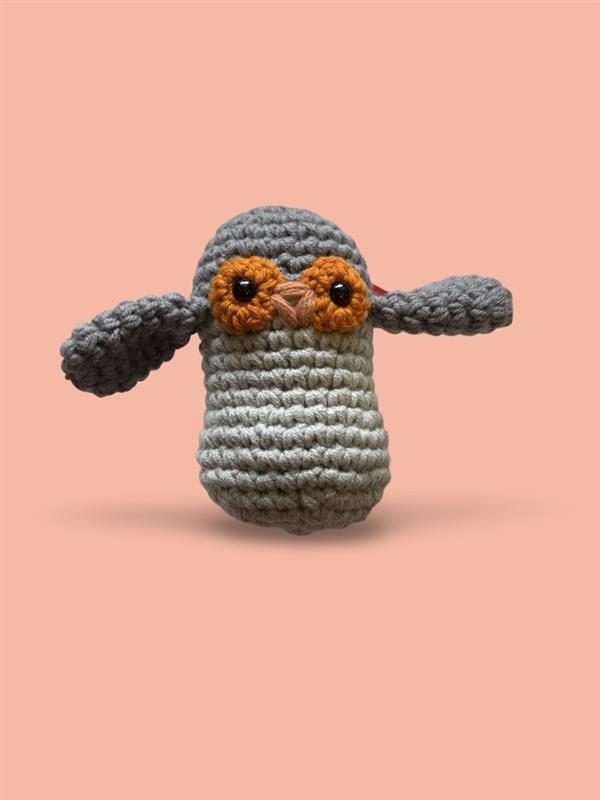 Image of Crochet Small Owl | Grey (HAA)