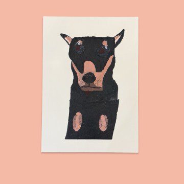 Image for Jessie and her Dogs Print | Crookshanks