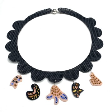 Image for HG Necklace Hand-etched, Perspex, SSilver GH33