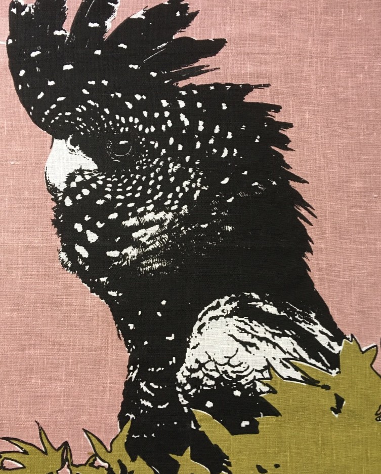 Image of Linen Tea Towel | Red-Tailed Black Cockatoo (BLD)
