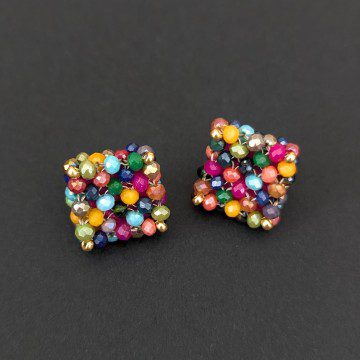 Image for Candy Cube Earrings | Japanese Glass Beads (PC)