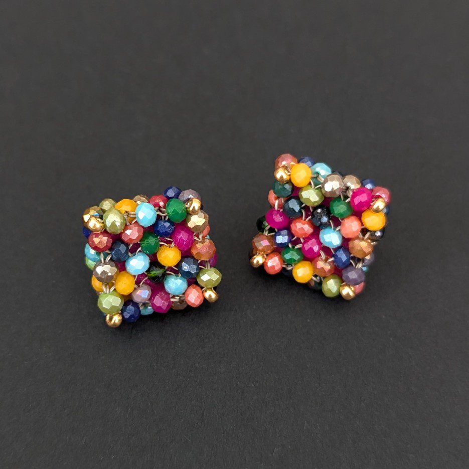 Image of Candy Cube Earrings | Japanese Glass Beads (PC)