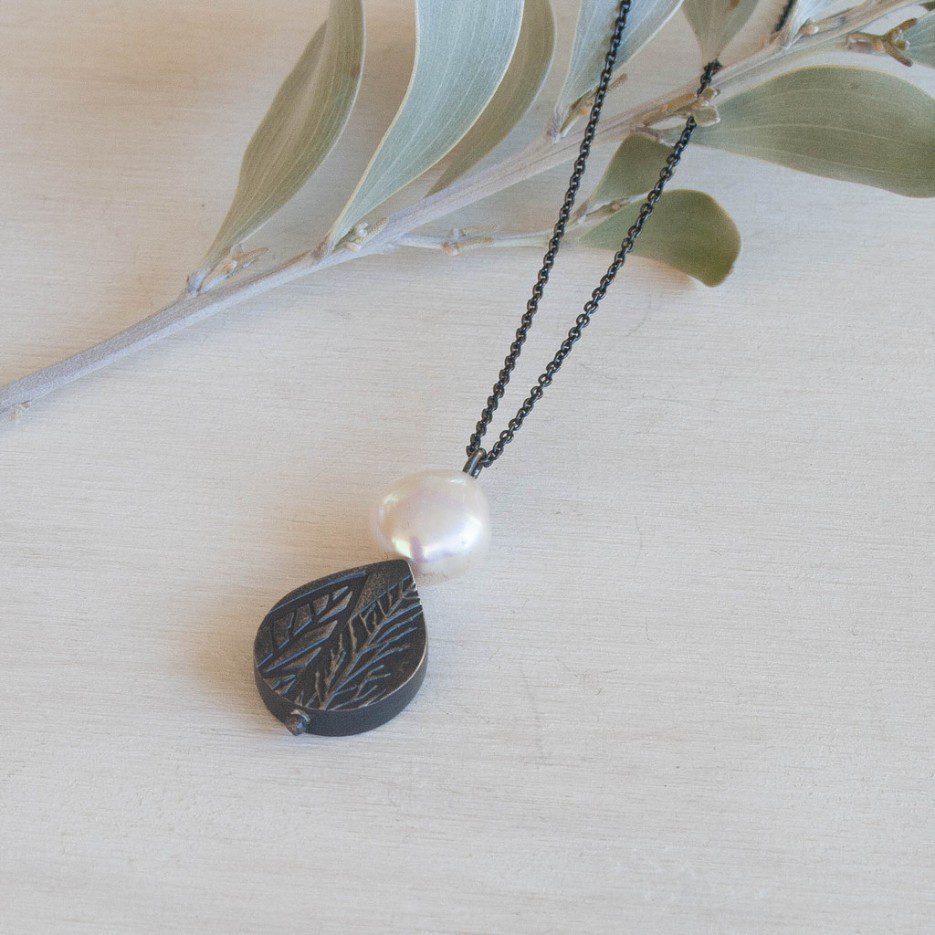 Image of Necklace | FWP Pendant, SS, FWP Keshi - FWP nl 2S (WR)