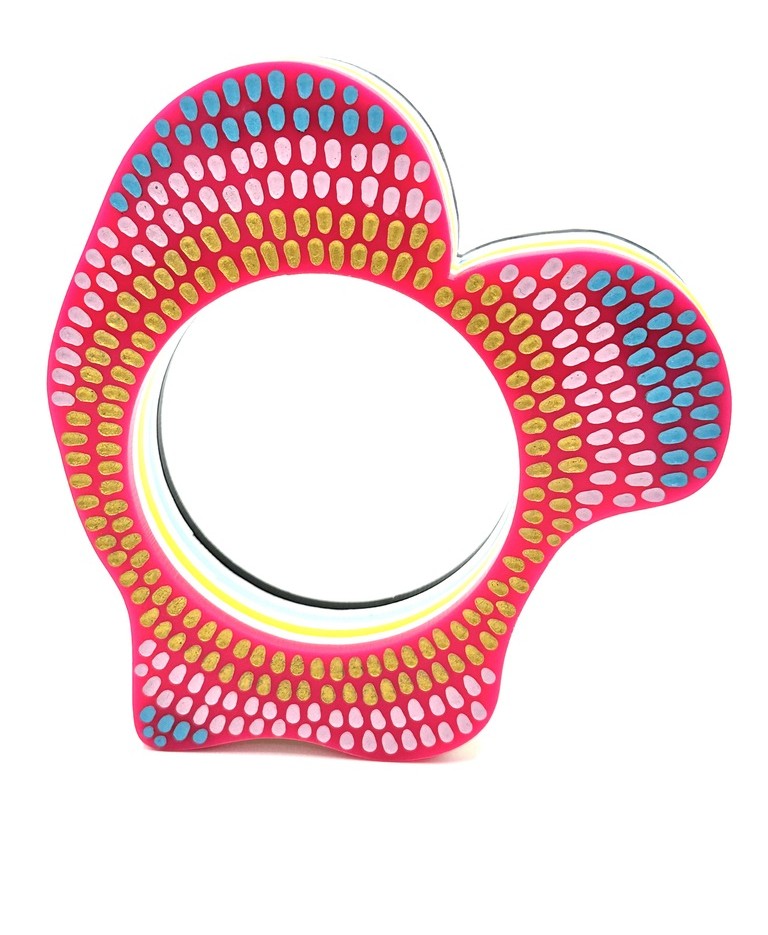 Image of Hand-etched and Painted Recycled Perspex Bangle GH76