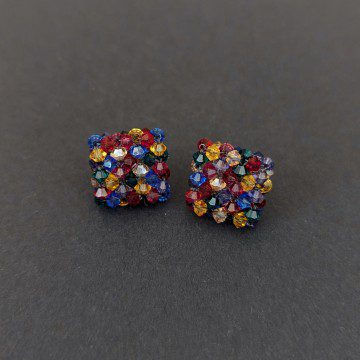 Image for Earrings Gem Crystal Cube | Swarovski Crystals (PC)