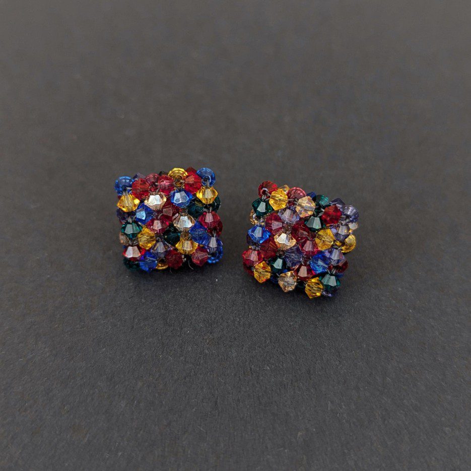 Image of Earrings Gem Crystal Cube | Swarovski Crystals (PC)