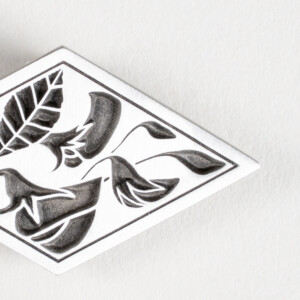 Image for ZJ Scarlet Runner Pewter Brooch