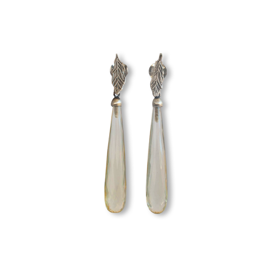 Image of Earrings | Lemon Quartz, Emb Silver - LQ er 1S (WR)