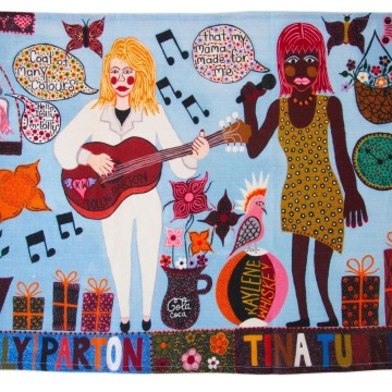 Image for TDD Teatowel | Dolly Parton & Tina Turner x Kaylene Whiskey