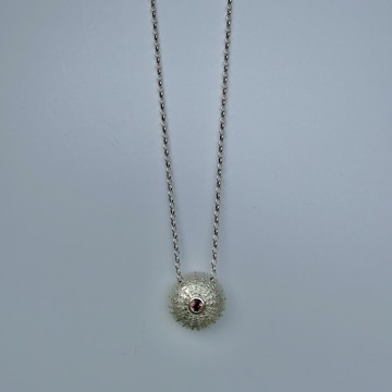 Image for Silver Urchin Necklace | Margaret River Garnet (LN)