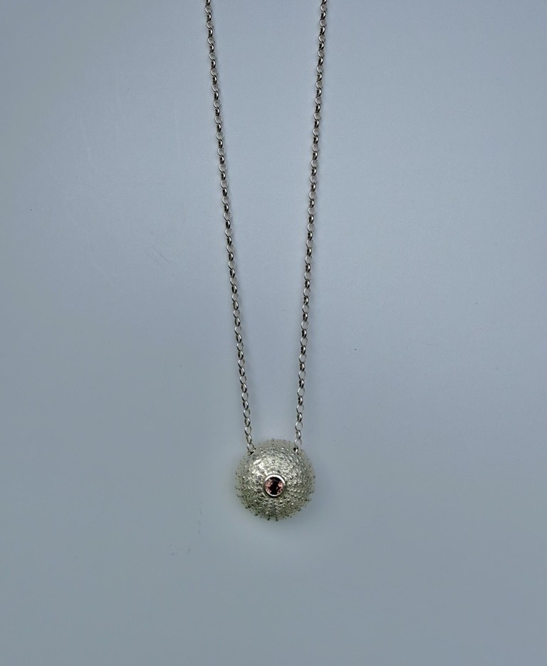 Image of Silver Urchin Necklace | Margaret River Garnet (LN)