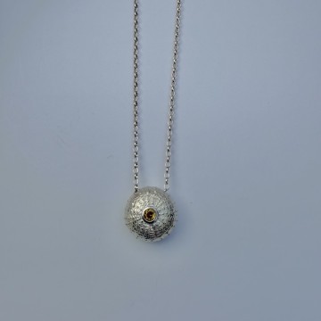 Image for Silver Urchin Necklace | Citrine (LN)