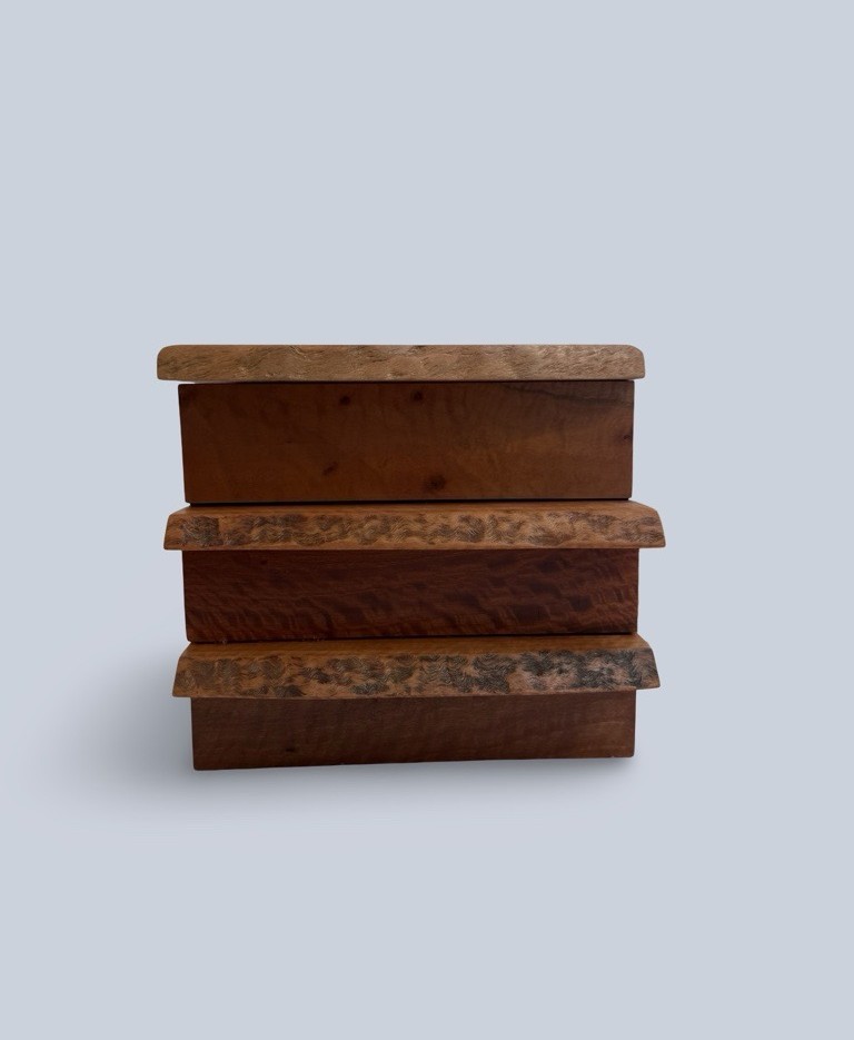Image of Wooden Box | Rose Gum with Natural Edge 149