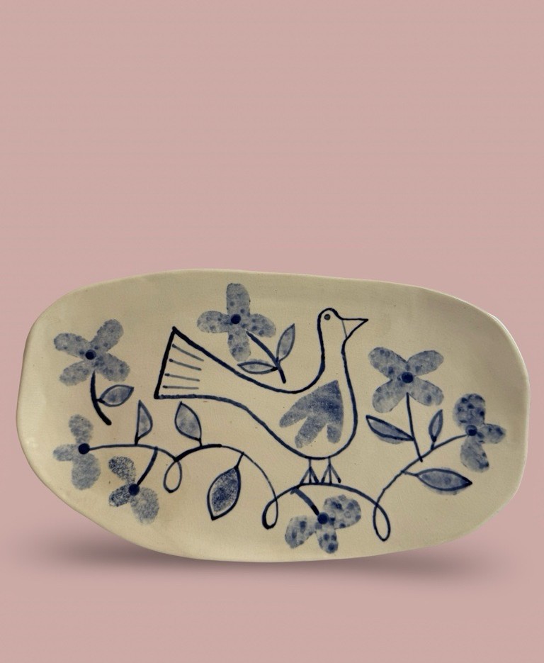 Image of Anthea Carboni Platter | Bird + Flowers