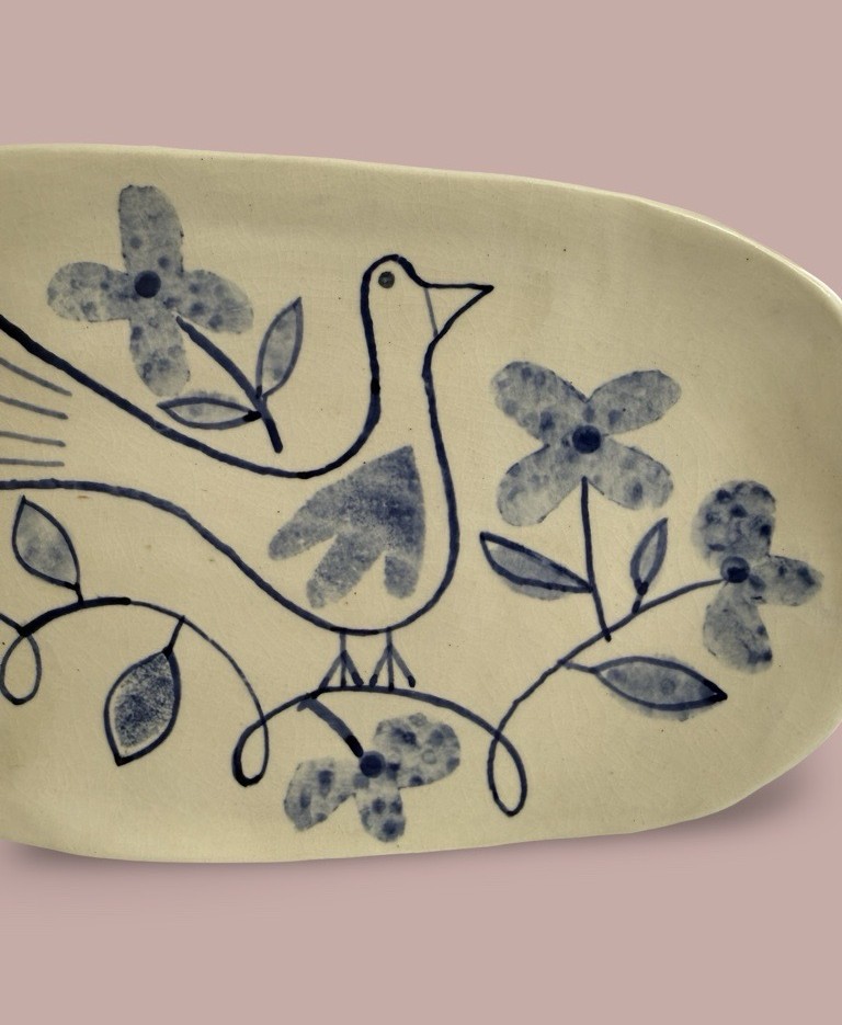 Image of Anthea Carboni Platter | Bird + Flowers