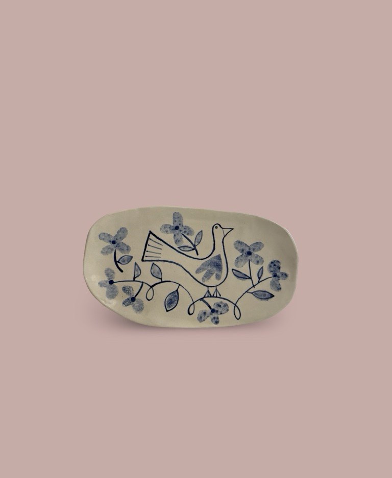 Image of Anthea Carboni Platter | Bird + Flowers