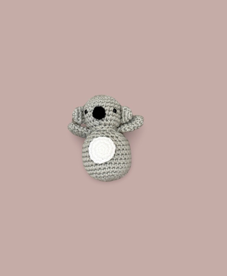 Image of Crochet Koala with Rattle | (HAA)