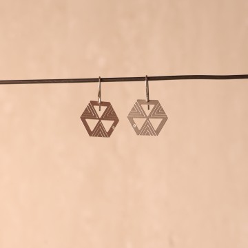 Image for Earrings | Stainless Steel Hexagon Design