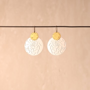 Image for Earrings | Hurricane St Steel Disc, Sml  Brass Disc