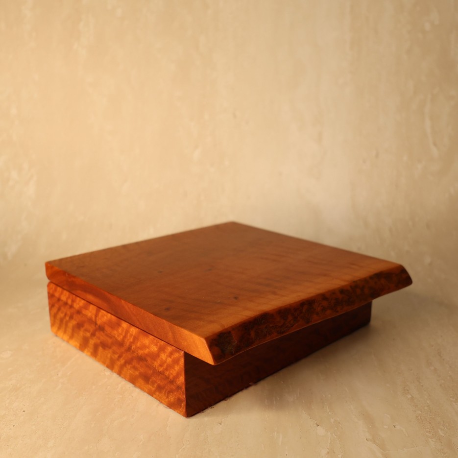 Image of Wooden Box | Rose Gum with Natural Edge 149