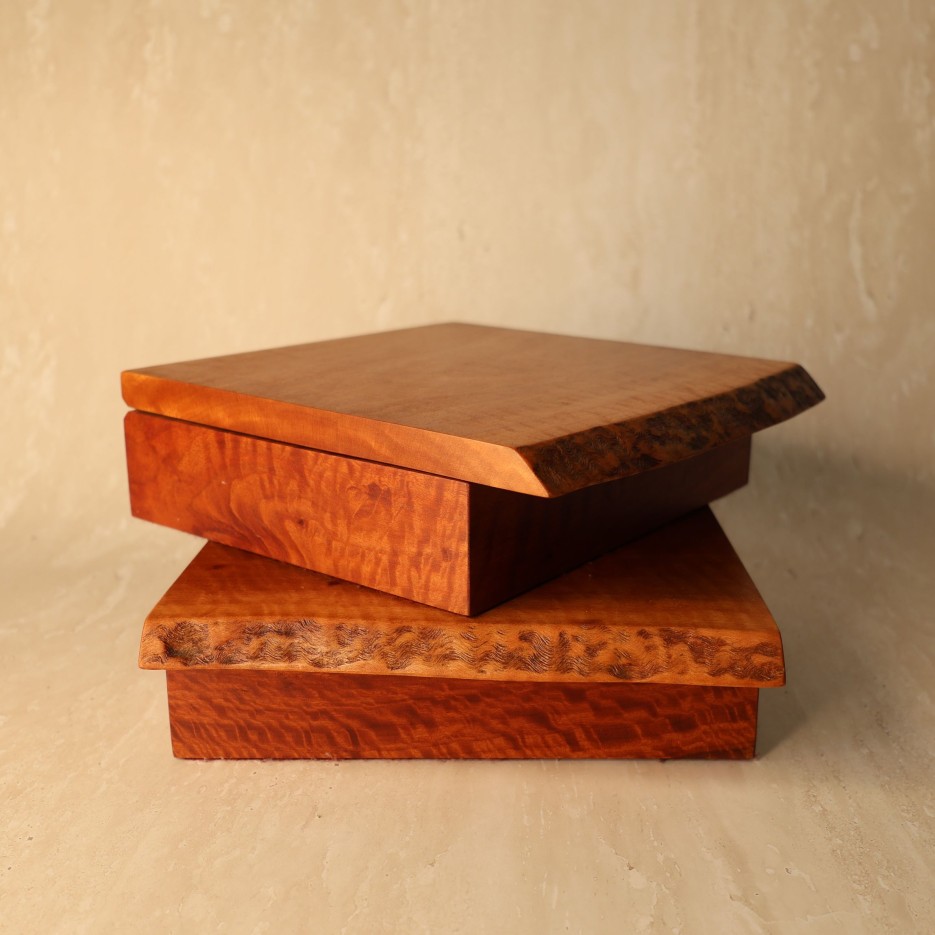 Image of Wooden Box | Rose Gum with Natural Edge 149