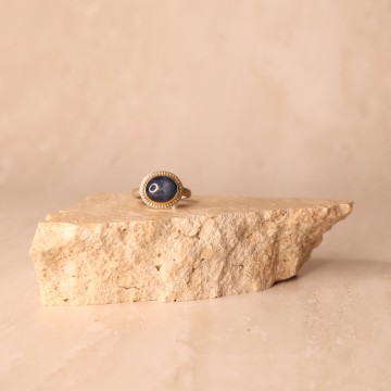 Image for Ring | St Silver, Star Sapphire + 18ct Gold