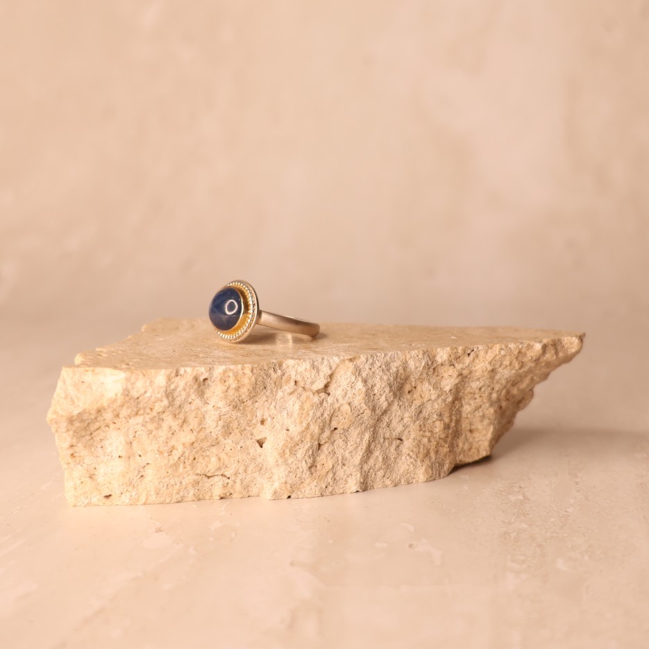 Image of Ring | St Silver, Star Sapphire + 18ct Gold