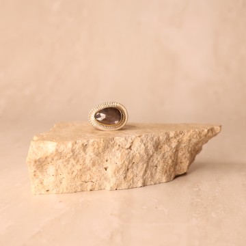 Image for Ring | Sterling Silver, Grey Sapphire + 18ct Gold