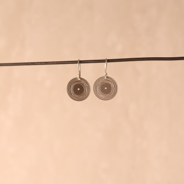 Image for Earrings | Stainless Steel Disk, Eye of the Storm