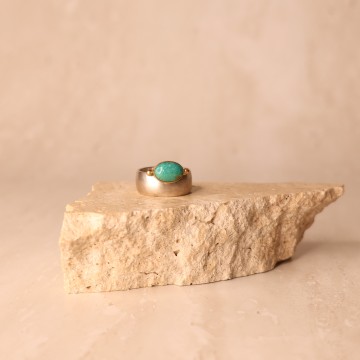 Image for Ring | Sterling Silver, Turquoise + 18ct Gold