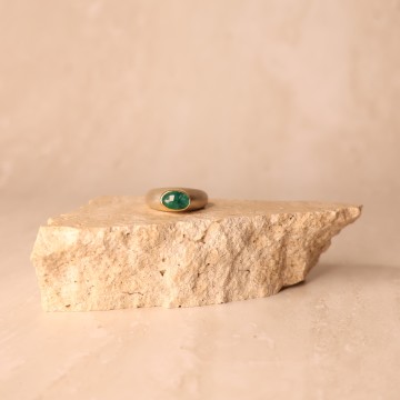 Image for Ring | St Silver, Emerald + 18ct Gold