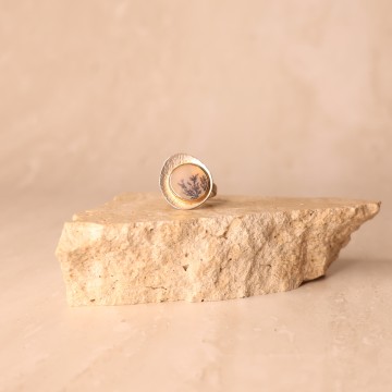 Image for Ring | Sterling Silver, Dendritic Quartz + 18ct Gold