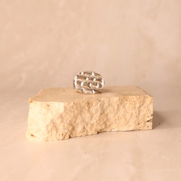 Image for Ring | Sterling Silver, Oval, Textured