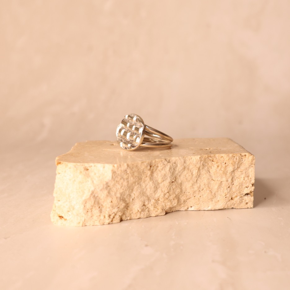 Image of Ring | Sterling Silver, Oval, Textured