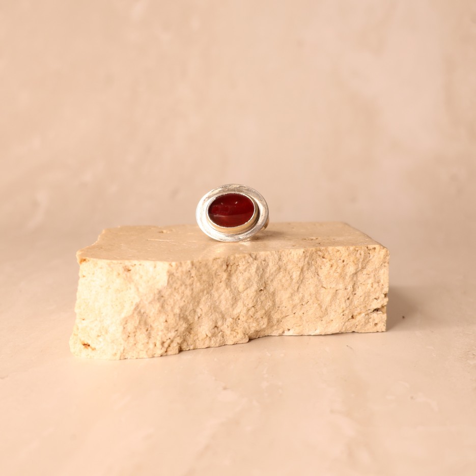 Image of Ring | Sterling Silver & Hessonite Garnet