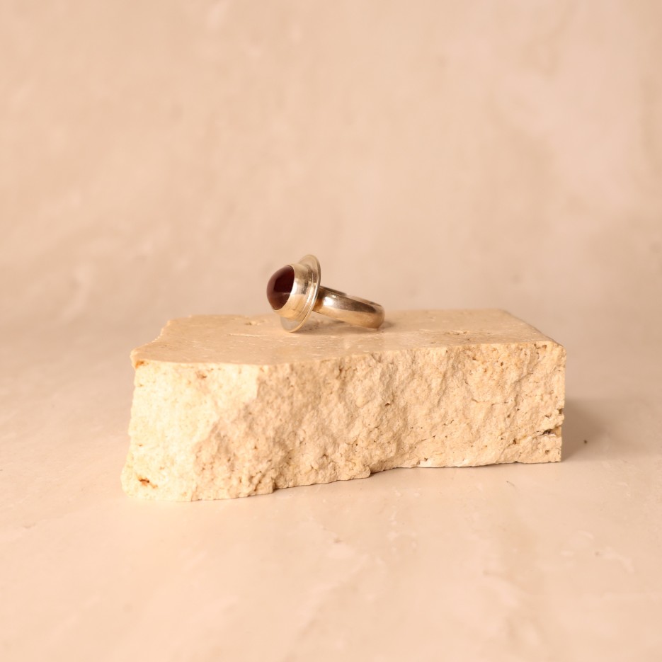 Image of Ring | Sterling Silver & Hessonite Garnet