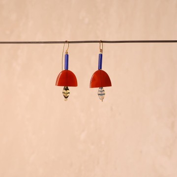 Image for Earrings | Carnelian + Glass