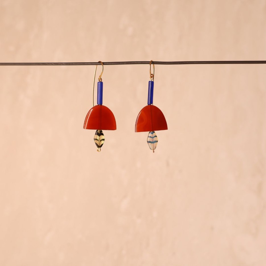 Image of Earrings | Carnelian + Glass