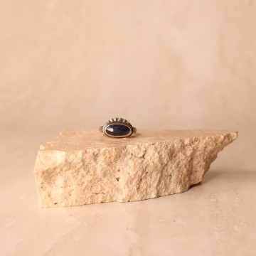 Image for Ring | Sterling Silver + Blue/Grey Sapphire