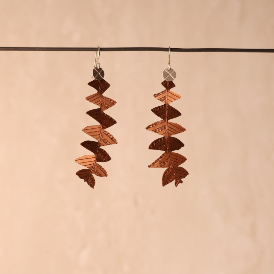 Image of Earrings | Banksia Grandis, Copper + Stainless Steel